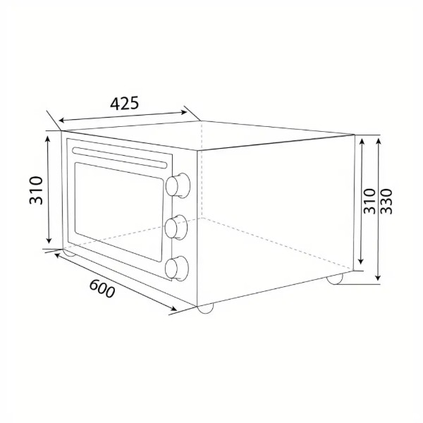 Фото - Печь электрическая Ventolux NIKA 45 (BK) 2G